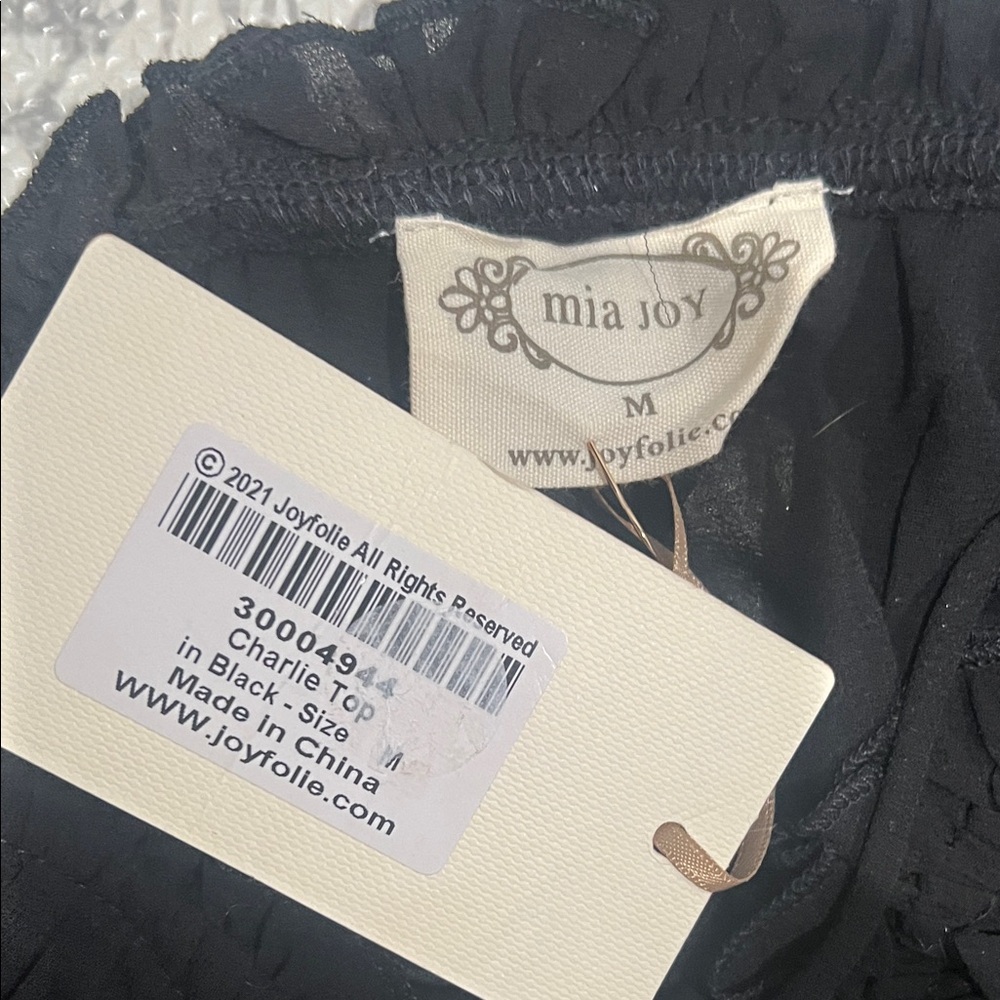 Host Pick! 🖤 Joyfolie Mia Joy Charlie Top – Black – NWT (Size M) 🖤 - Picture 11 of 12